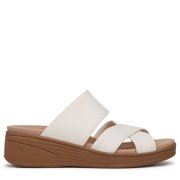 LifeStride Women's Fiona Wedge Slide Sandal Eggnog Linen 11M