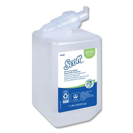 Scott 91565 1000 ml Bottle Essential Green Certified Foam Skin Cleanser - Neutral