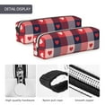 thumbnail image 4 of Honeii Heart Plaid Pattern Pencil Case, Pencil Pouch, Pencil Case Small, Pencil Pouch Aesthetic, PVC Pencil Pouch, Pencil Bag, Makeup Pouch, 4 of 7