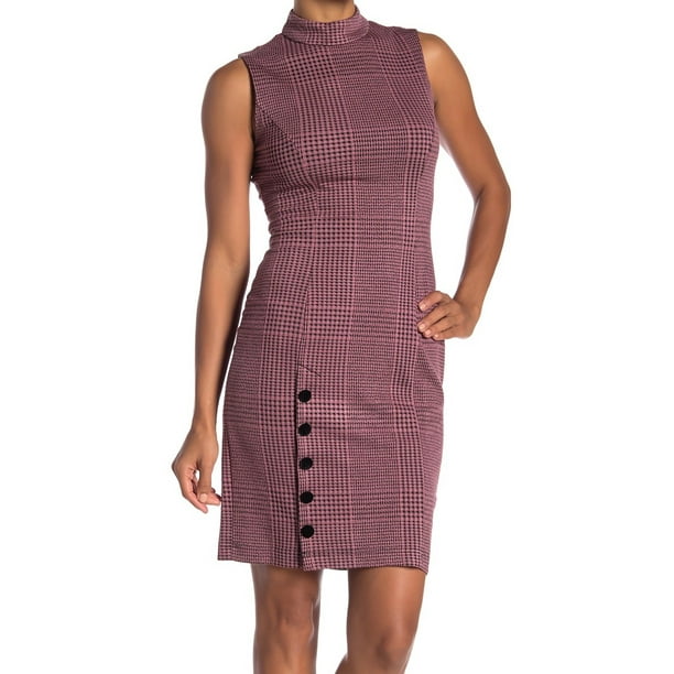 Download Sharagano Dresses - Womens Mock Neck Houndstooth Sheath ...