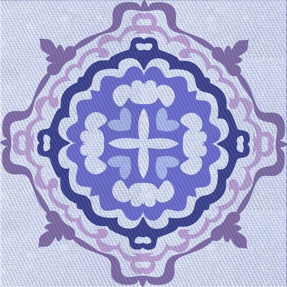 Ahgly Company Machine Washable Indoor Square Transitional Heavenly Blue Area Rugs, 6' Square