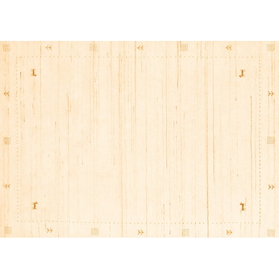 Ahgly Company Indoor Rectangle Solid Orange Modern Area Rugs, 5' x 8'