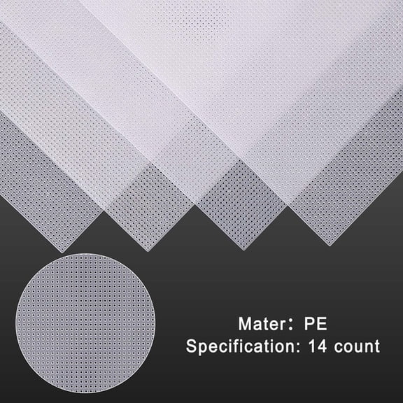 4 PCS 14 Count Plastic Mesh Canvas Sheet 14 CT Plastic Aida for -,Making Jewelry Organizer (11x8Inch) White