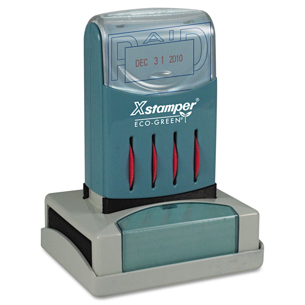 Xstamper, XST66210, PreInked PAID VersaDater Stamp, 1 Each Walmart