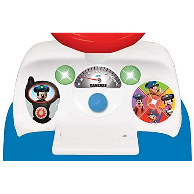 Kiddieland Disney Mickey Mouse My First Mickey Police Car Light and Sound  Activity Ride-On