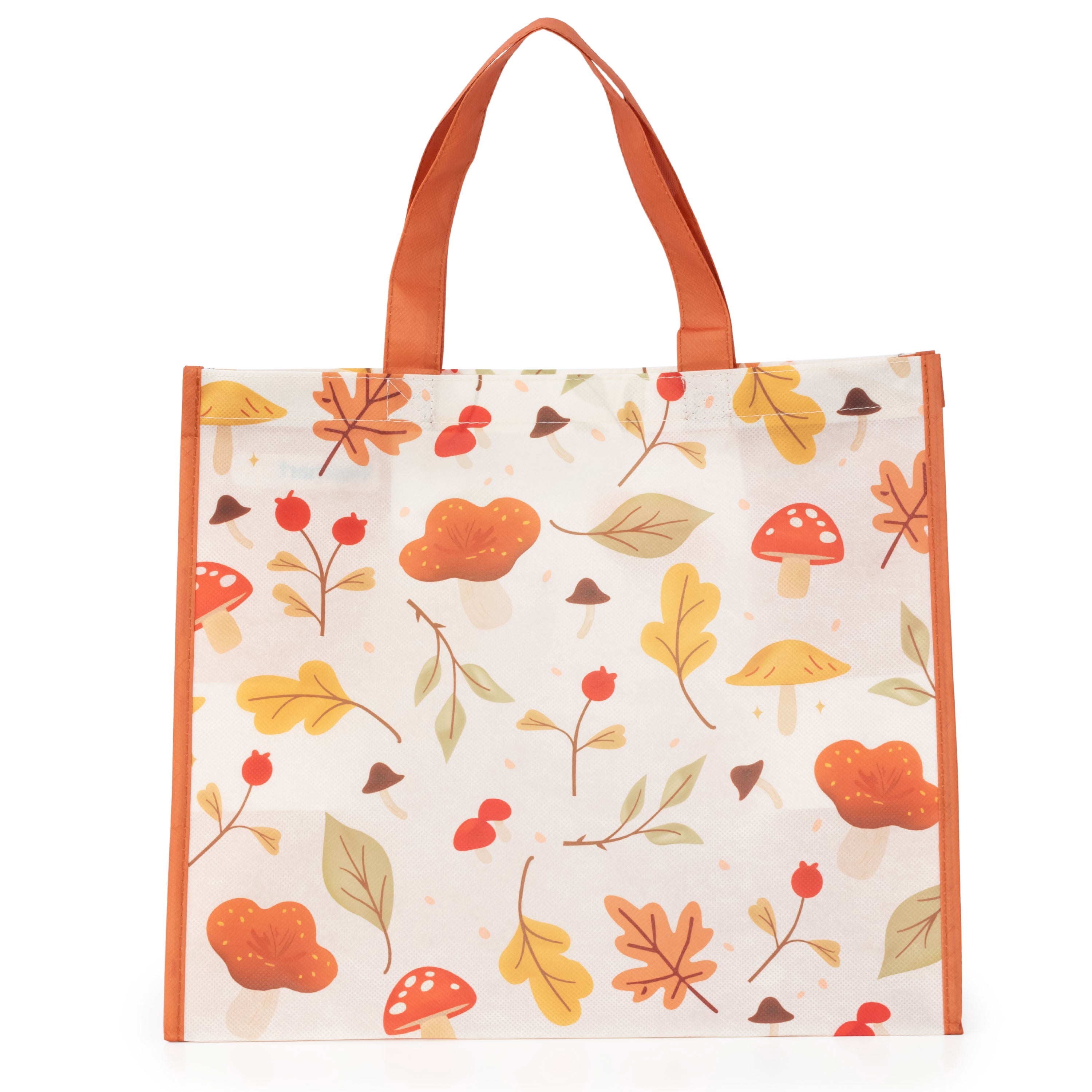 Sac d'Épicerie Réutilisable, Sac Fourre-tout Saisonnier d'Automne avec Porte-Bouteilles, Orange