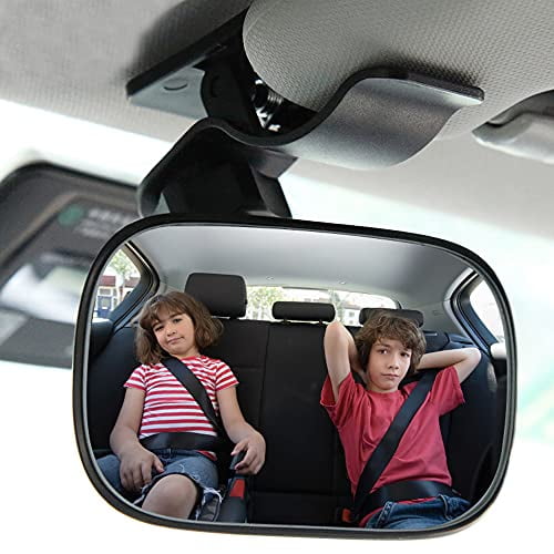 Espejo retrovisor interior automotriz para bebé, espejo convexo gran angular derecho para bebés, niños pequeños, asiento trasero, retrovisor ajustable