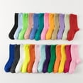thumbnail image 4 of Calcetines de colores nuevos para niños de primavera y verano, calcetines de pila de color caramelo para niños, calcetines de color sólido para escuela primaria, 4 of 5