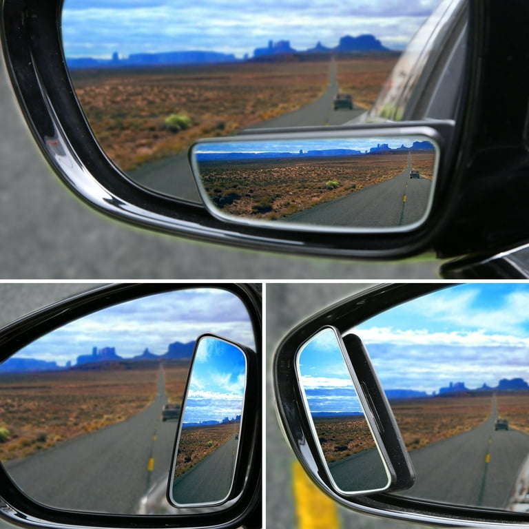 Blind Spot Mirror for Cars LIBERRWAY Car Side Mirror Blind Spot Auto Blind  Spot Mirrors Wide Angle Mirror Convex Rear View Mirror Stick on Design