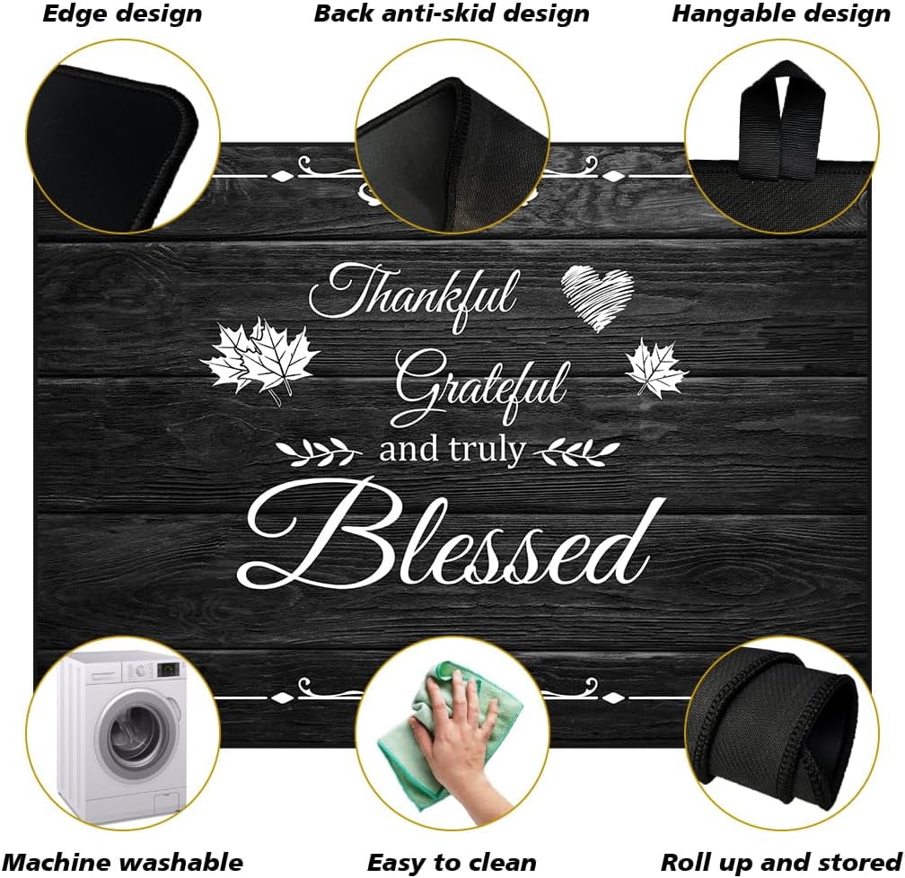 Electric Stove Cover 20.47x28.35" Stove Top Cover for Electric Stove Foldable Glass Cooktop Protector Non-Slip Top Protector Mat for Electric Stove (Grateful and Blessed)