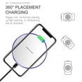 thumbnail image 2 of sweethay de teléfono inalámbrico rápido de 10 W para iPhone, almohadilla de carga inalámbrica portátil para teléfono móvil, estera redonda Cargadores de dispositivos electrónicos blanco, 2 of 6