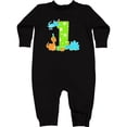 thumbnail image 2 of Inktastic Dinosaur First Birthday Party Baby Fleece Romper, 2 of 4