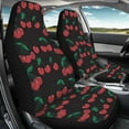 thumbnail image 3 of Yuyamidu Red Cherry Car Seat Covers Elastic Fabrics Waterproof Auto Seat Cover Cute Auto Interior Accessories 2 Pcs Set, Easy to Install, 3 of 7