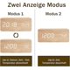 thumbnail image 3 of Wooden LED Alarm Clock, Modern Digital Table Clock with Voice, Touch Display, Time/Date/Temperature for Home and Office, Brown/Orange, 3 of 5