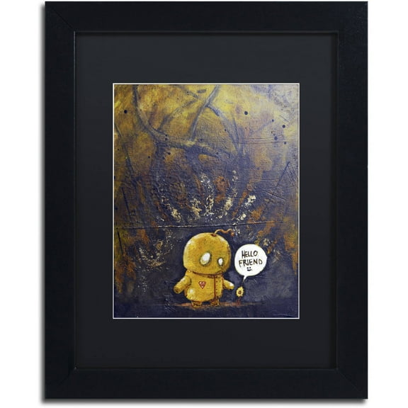 Trademark Fine Art 'Hello Friend' Canvas Art by Craig Snodgrass, Black Matte, Black Frame
