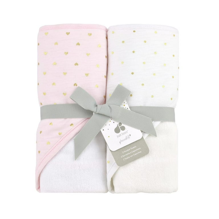 Just born sparkle store hooded towel