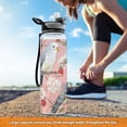 thumbnail image 6 of Birds Butterflies Flowers Sports Water Bottle Portable Travel Mug 32oz BPA Free Leak Proof Straw Transparent Tritan for Gym Yoga Cycling Camping, 6 of 7