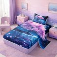 thumbnail image 2 of Manfei Magical Cherry Blossom Twin Sheet Sets for Kids Boys and Girls, Fantasy Tree of Life Bedding 3-Piece, 1 Flat Sheet, 1 Fitted Sheet and 1 Pillowcase, 2 of 6
