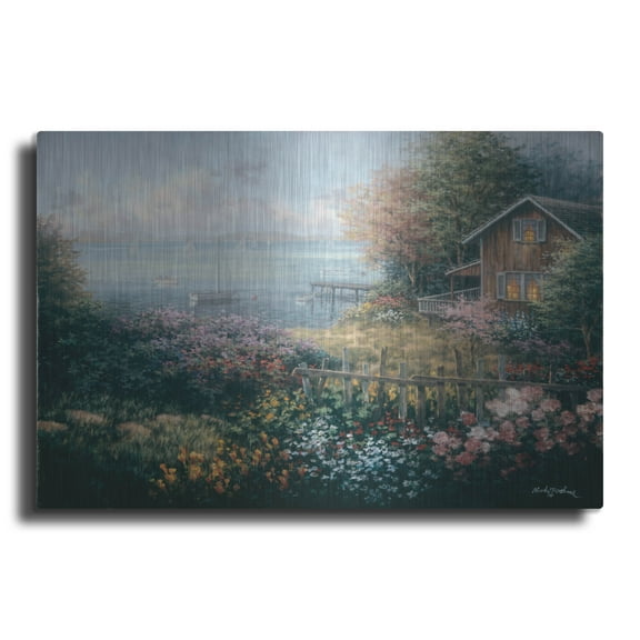 Luxe Metal Art 'Bay's Domain' by Nicky Boehme, 36" x 24"