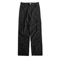 thumbnail image 4 of Arlun,Cargo Pants for Women High Waisted Wide Leg Casual Pants Y2k Streetwear Solid Color Straight Leg Baggy Lounge Trousers with Multiple Pockets Black XS, 4 of 4