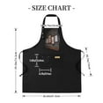 thumbnail image 5 of 2 Pack Adjustable Bib Apron with Decorative Framed Picture Design & Denim Pocket - Stylish Cooking Apron for Men & Women, 5 of 6