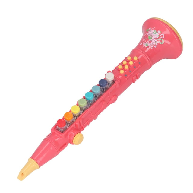 Clarinet Toy, Kids Clarinet Volume Adjustable 8 Colored Keys Musical Instrument Toy Birthday Gift