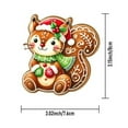thumbnail image 5 of Shoreew Gingerbread Animal Wooden Ornaments Cookie-Inspired Christmas Tree Hanging Pendants Festive Party Decoration, 5 of 7