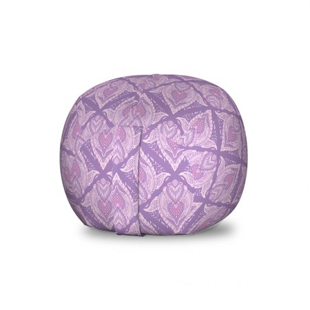 Oriental Storage Toy Bag Chair  Ornamental Violet Tones Design with a Bohemian Vibe  Stuffed Animal Organizer Washable Bag  Small Size  Mauve Pale Mauve  by Ambesonne
