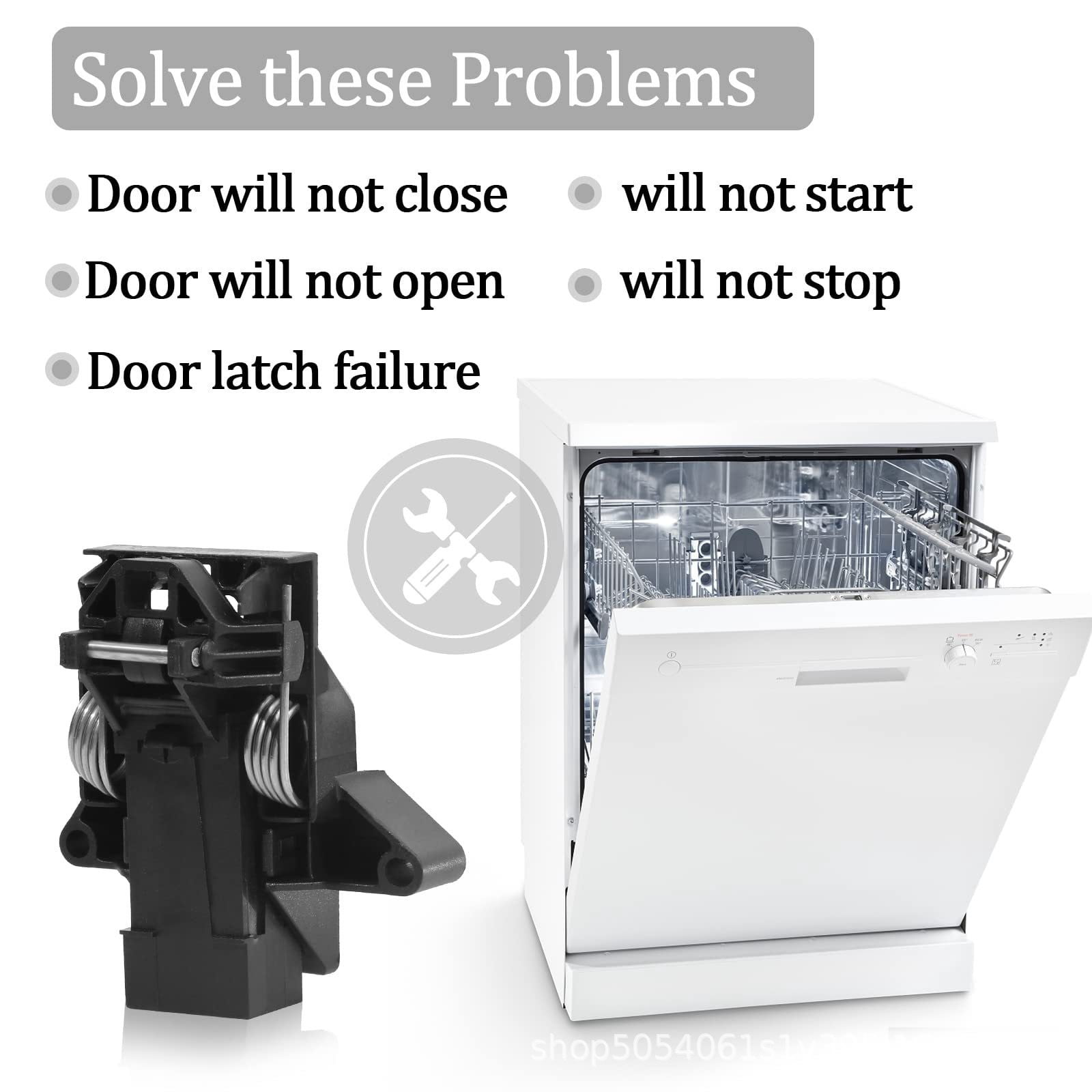 Dishwasher Door Hook Set, Metal Replacement for 5304525218 & 154722401 Models, Tool-Free Installation