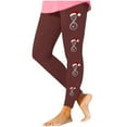 thumbnail image 5 of SDNall Women'S Activewear Leggings Christmas Xmas Wine Hat Print Casual Gym Leggings with Yoga Sport Elastic Pants Workout Pants Christmas Tights (S-3XL,Pink), 5 of 8