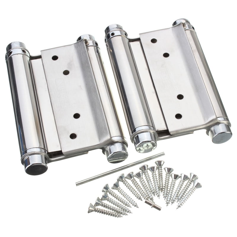 A pair Stainless Steel 4" Double Action Spring Hinge Cafe Saloon Door Hinge Swing Door Gate