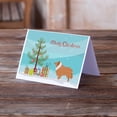 thumbnail image 2 of Collie Dog Merry Christmas Tree Greeting Cards and Envelopes Pack of 8, 2 of 2