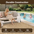 thumbnail image 5 of SIXHOME Outdoor Rugs 5'x7' Patio Rug Bohemian Floral Indoor Outdoor Rugs Polypropylene Washable Non Shedding, Easy Clean, Waterproof, Durable Outdoor Carpet for Porch Balcony Deck Neutral Brown, 5 of 8