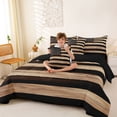 thumbnail image 4 of Manfei Vintage Us Flag 7-Piece Twin Bedding,Retro Farmhouse Lodge Cabin Bedding Comforter Set,Brown,Black Reversible, 4 of 7