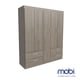 thumbnail image 4 of Mobi Ropero 152cm De Madera Sauce Fresno Closet Organizador Mobi Muebles Contemporáneo, 4 of 8