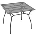 thumbnail image 1 of Outdoor Patio Dining Table, 35 Inch Square Mesh Top Classic Gray Metal, 1 of 1