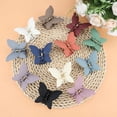 thumbnail image 4 of 4 Pcs Butterfly Hair Clips Claw Clips for Thick Hair for Hair Small Hair Clips for Women, Ideal Hair Accessory for Girls & Women (White Purple Blue Pink), 4 of 7