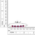 thumbnail image 5 of Gem Stone King 5.20 Ct Red Created Ruby Blue Created Sapphire 925 Sterling Silver Tennis Bracelet for Women, 5 of 5