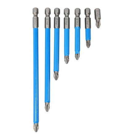 

7Pcs Ph2 Anti Slip Electric Screwdriver Bit Set Hex Magnetic 25mm 50mm 65mm 70mm 90mm 127mm 150mm