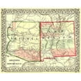 thumbnail image 2 of Mitchell 14x12 White Modern Wood Framed Museum Art Print Titled - Arizona  New Mexico - Mitchell 1867, 2 of 4