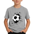 thumbnail image 2 of ITSAME Boys Crewneck T-Shirts Footballl Print Short Sleeve Tops Summer Loose Casual Graphic Tees Gray Size 2-3, 2 of 6