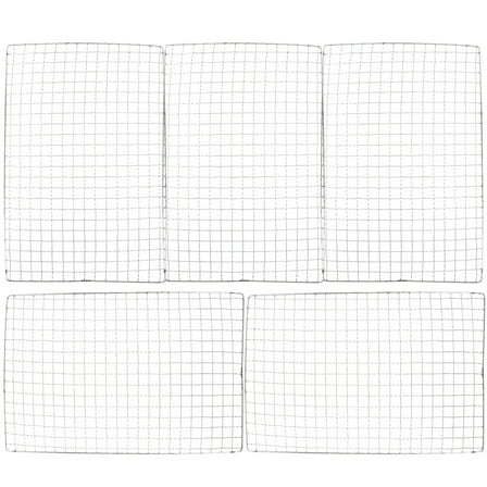 WINOMO 5Pcs Heat-Resistant BBQ Mats for Barbecue Supplies Silver 11.59X7.86X0.04In