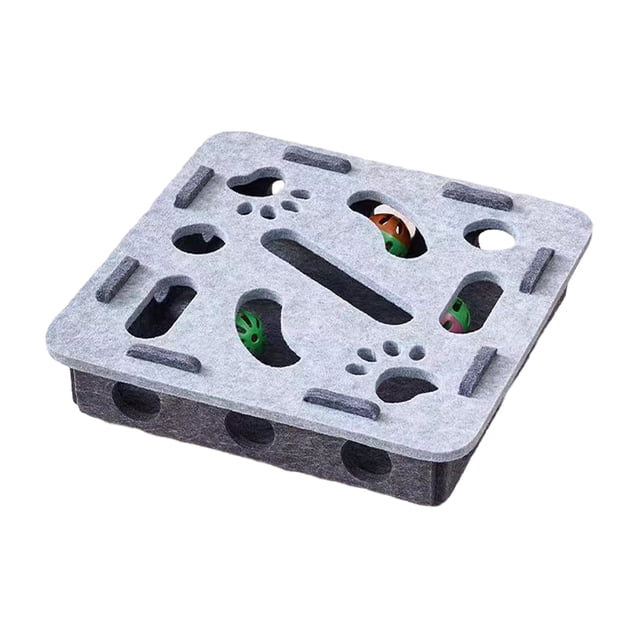 Billuyoard Juguete de ejercicio para gatos con forma de laberinto, caja de rompecabezas de fieltro, seguro y duradero para gatos de interior, Juguetes para gatos tipo+2