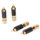 thumbnail image 5 of 4 Uds conector de sonido RCA fibra de carbono chapado en oro resistencia a la oxidación cabezal de soldadura de alambre no magnético tapones de sonido RCA HiFi, 5 of 5