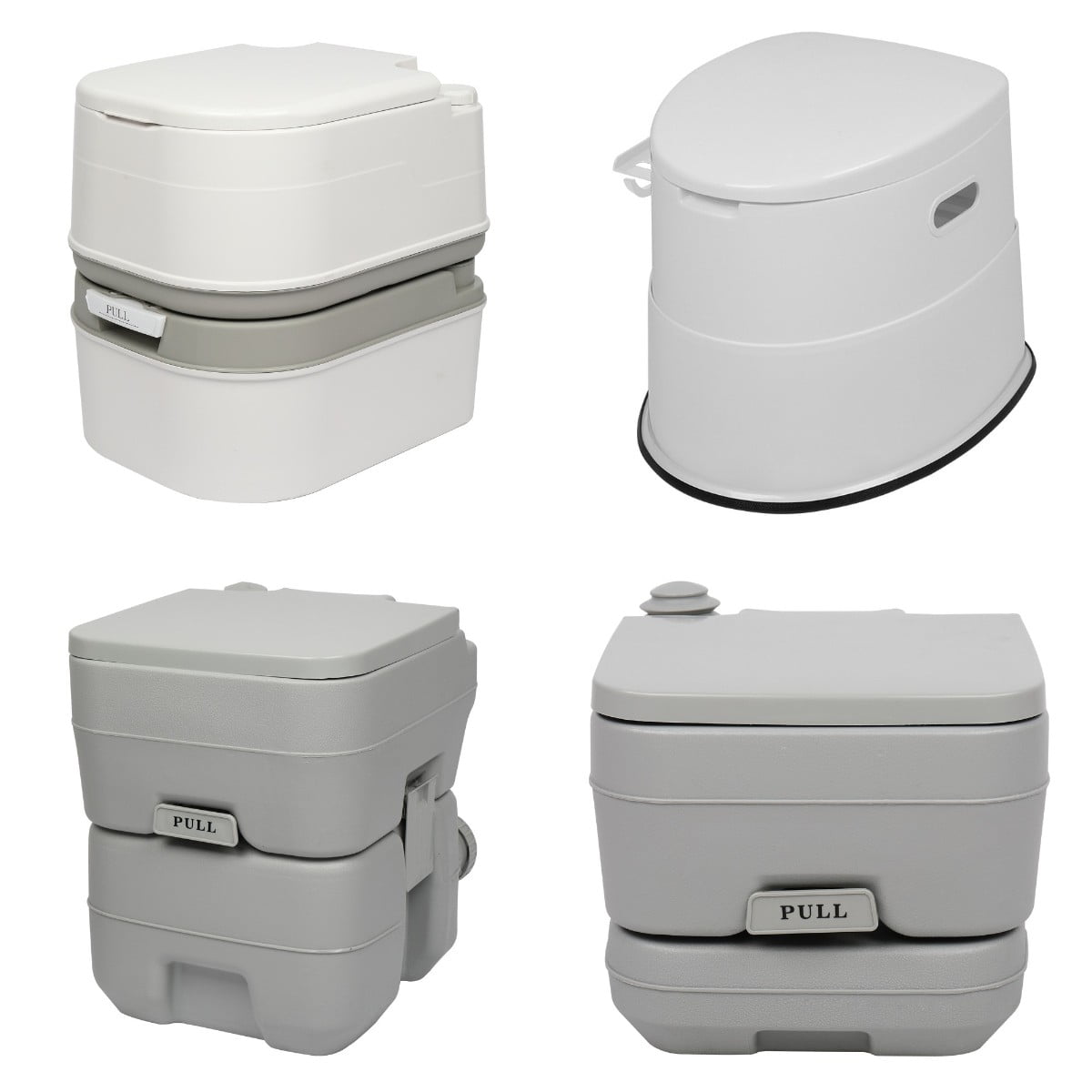 Goorabbit Portable Toilet,Portable Removable Flush Toilet with Double