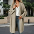 thumbnail image 2 of Coats for Women Fall Coats Elegant Long Cardigan Autumn Winter Arrival European Style Open Front Sweater Outwear Coat, 2 of 7