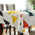 thumbnail image 5 of Yayeee Tablecloths 54" x 54" Rectangle Wrinkle Resistant Party Table Cover, Beige Triangles, 5 of 8