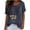 02-Navy, variant on cocolona Summer Printed T-shirts for Women Crew Neck Short Sleeve Button Pullover Tops Dressy Casual Blouses Base Tees