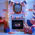 thumbnail image 5 of 400 LED Red White and Blue Lights Outdoor, 132FT 4th of July Lights Indoor, 8 Modes Patriotic String Light for Memorial Day Independence Day Decoration, 5 of 16