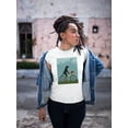 thumbnail image 2 of Black Labrador On A Bicycle T-Shirt Women -Fab Funky Designs, Female 3X-Large, 2 of 4